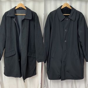 Mens Sean John Reversable long Peacoat / Rain coat Size XL